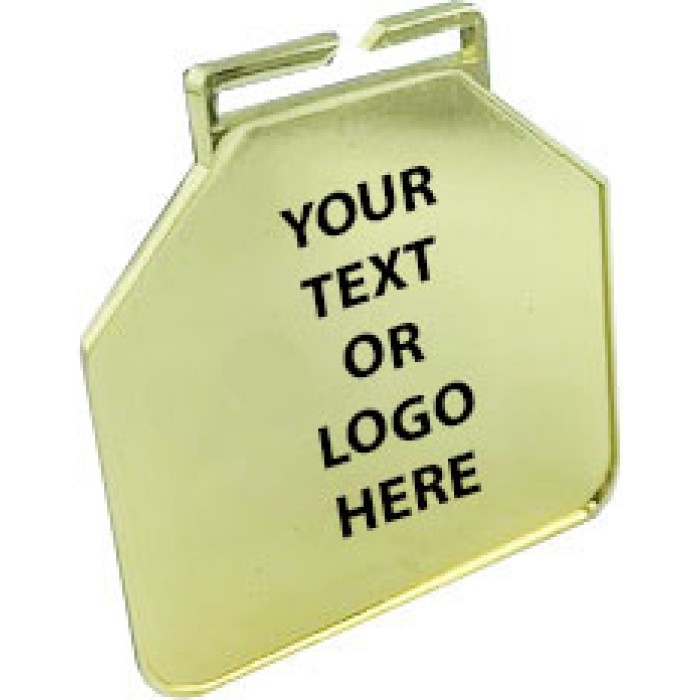 60MM MODERN BUDGET METAL PRINTED MEDAL - GOLD/ SILVER/ BRONZE/ BLACK/ WHITE